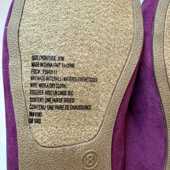 NWOT Cushion Walk By Avon Women’s Flat Slip On Open Toe Shoe Purple Size 8 - Picture 7 of 7